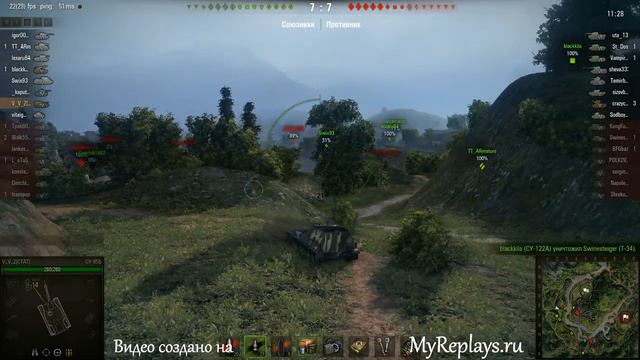 WOT: Жемчужная река - СУ-85Б смотреть онлайн