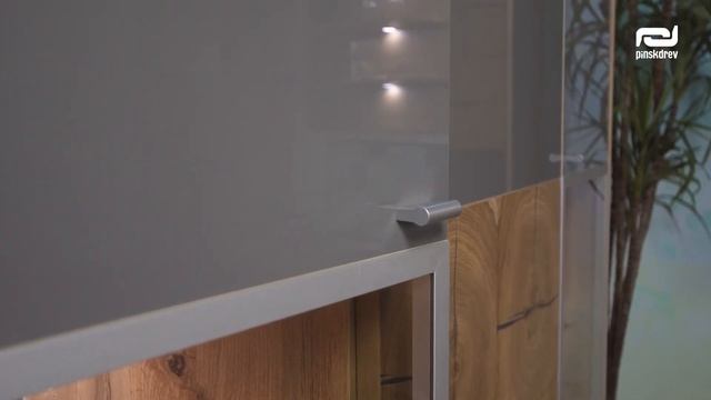 Гостиная «Гелиос» (дуб Вотан+серый) от Пинскдрев смотреть онлайн