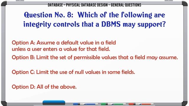 MCQ Questions Physical Database Design - General Questions with Answers смотреть онлайн