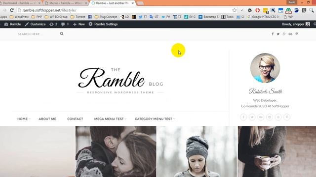 Ramble WordPress Theme - How to manage mega menu смотреть онлайн