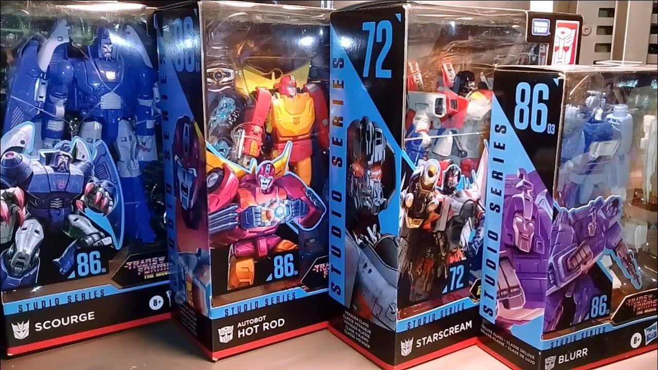 Unpackaging! Studio Series Deluxe Blurr, Voyager Hot Rod, Scourge and Starscream (BM) by Hasbro смотреть онлайн
