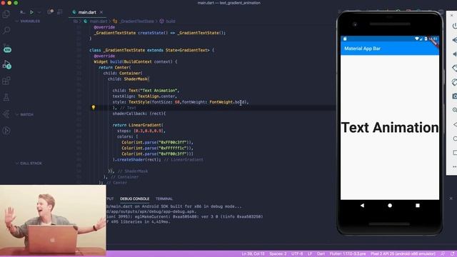 Flutter Gradient Text Animation смотреть онлайн