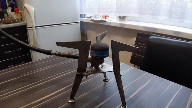 Самодельная газовая горелка из нержавейки с рассекателем от Шмеля. смотреть онлайн