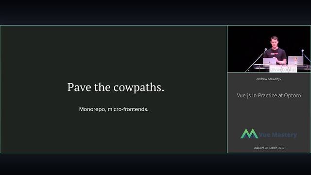 VUECONF US 2019 | Vue.js In Practice at Optoro with Andrew Krawchyk смотреть онлайн