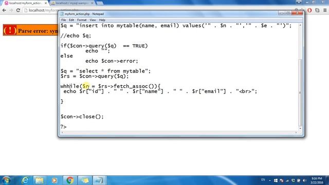Punjabi revolution tutorials PHP MySQL Connection Part 2 selection смотреть онлайн