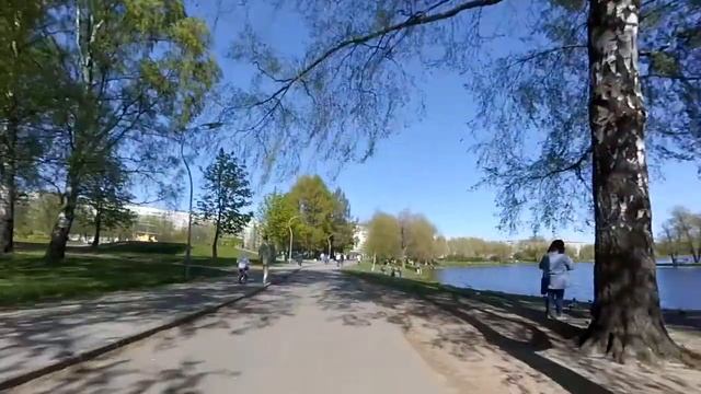 Сосновка - Муринский парк - Удельный парк. Катание на велосипеде смотреть онлайн