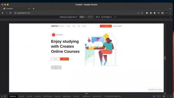 Адаптивная верстка сайта CreateX из макета Figma || Gulp Webpack HTML SCSS JS