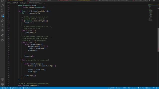 Java implementation to convert infix expression to postfix смотреть онлайн