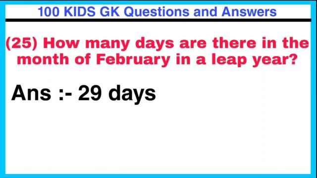 100 KIDS Quiz Simple General Knowledge (GK) Questions & Answers for Kids | Kids GK | Kids Quiz смотреть онлайн