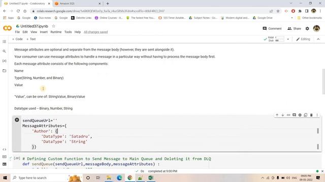 Sending message in SQS Queue from Python boto3 смотреть онлайн