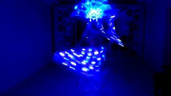 (Pixel feather fans) Пиксельные перьевые веера "Pass de Bleu-88"  LeDance Fashion +79264404648