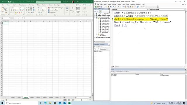 Working with Worksheets in VBA смотреть онлайн