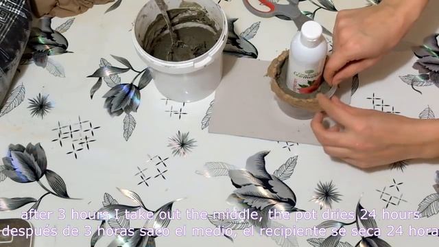 Очень крепкий горшочек ? с ажурным узором из клея для кафеля (цемента, бетона) смотреть онлайн