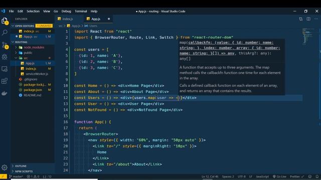 พื้นฐานการทำ react app route ด้วย react-router (v.5.1) ตอนที่ 2 смотреть онлайн