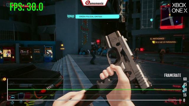 ? CYBERPUNK 2077 v1.6 ? FPS Test  Xbox One X
