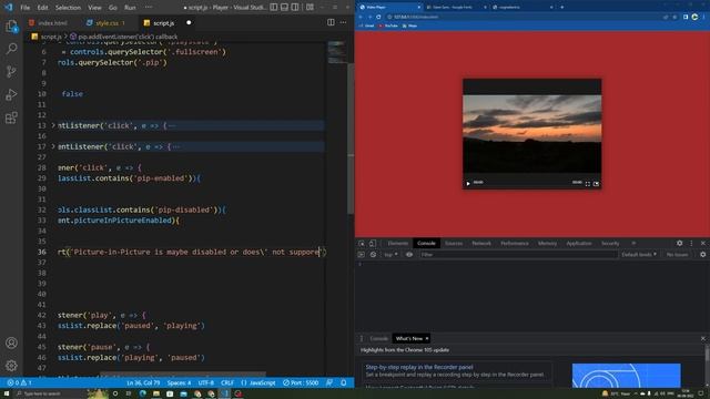 Custom Video Player using HTML, CSS & JavaScript смотреть онлайн