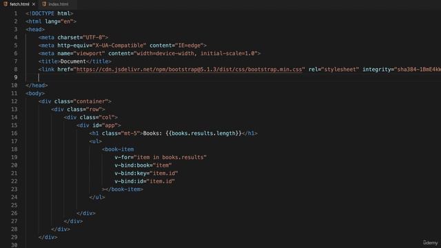 02 - Getting Started with Vue - 016 Adding some interactivity to our list of books смотреть онлайн