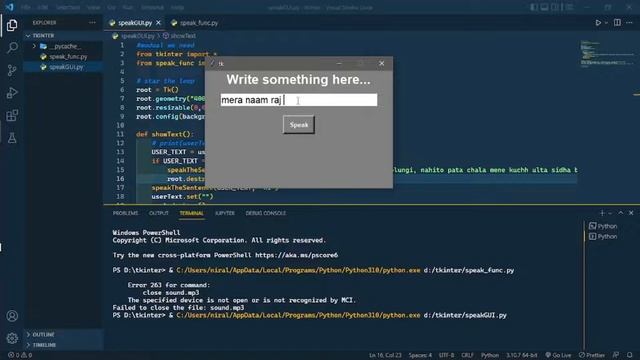 Speak GUI for Beginner | upcoming project | #python #tkinter смотреть онлайн