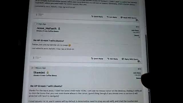 Lubuntu 14.10 On HP Stream 7