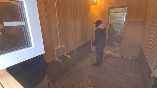 Обработка вагонки в бане- TIKKURILA смотреть онлайн