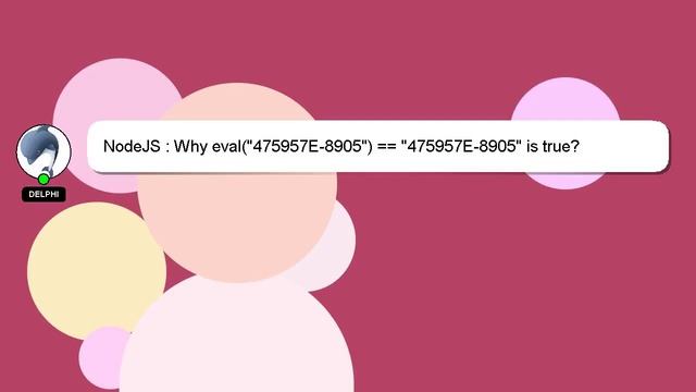 NodeJS : Why eval("475957E-8905") == "475957E-8905" is true? смотреть онлайн