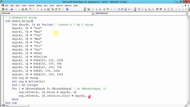 สอน Excel VBA: การใช้ Array ตอนที่ 2 (How to initialize array variable and create 2-dim array) смотреть онлайн