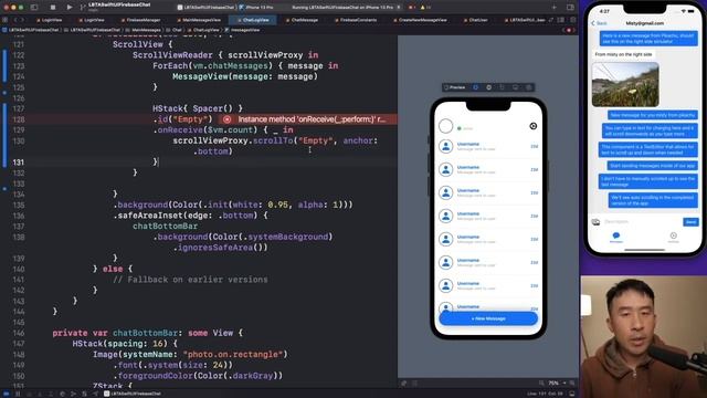 SwiftUI Firebase Chat 13 ScrollViewReader and Proxy Auto Message Scrolling смотреть онлайн