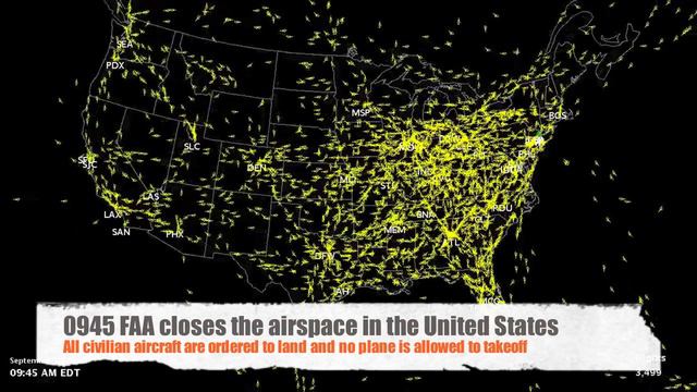 9/11 Airspace Shutdown • With Timeline смотреть онлайн