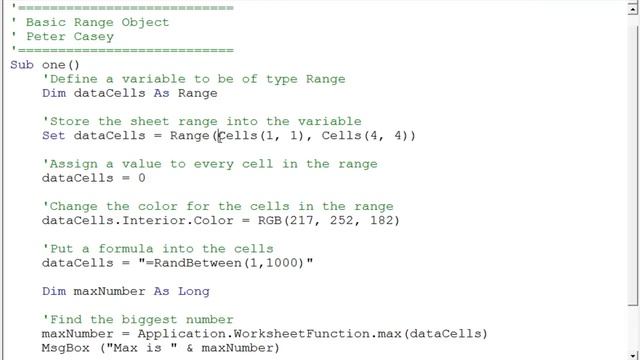 Using a Range Variable in Excel VBA смотреть онлайн