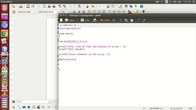 Ubuntu C Malayalam - Print two dimensional array смотреть онлайн