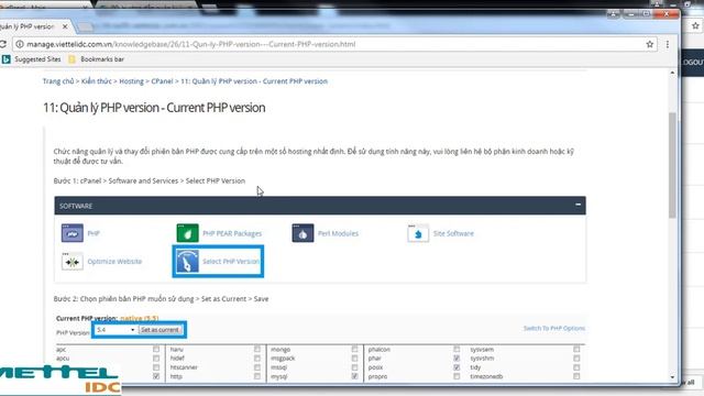 Dich vụ Hosting Phần 10 Hướng dẫn quản lý PHP version Current PHP version смотреть онлайн