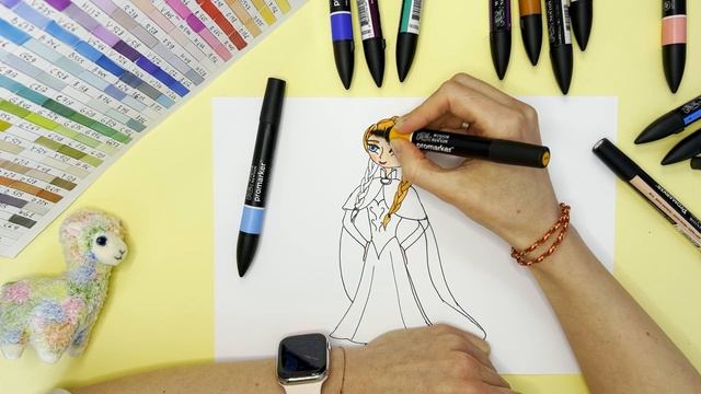 Як намалювати Анну з Крижаного Серця - Урок 23 смотреть онлайн