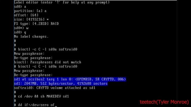 OpenBSD Full Disk Encryption Setup смотреть онлайн