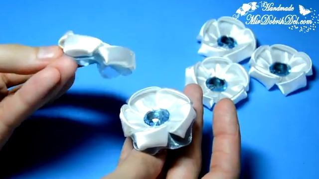 ОБОДОК с цветами КАНЗАШИ МК ? DIY Kanzashi Headband смотреть онлайн