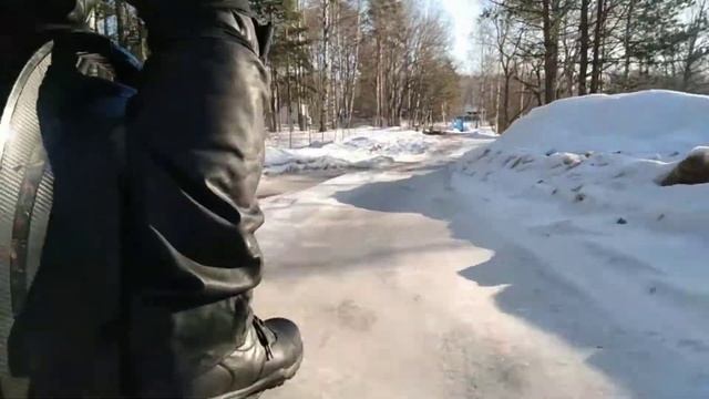 на моноколесе по льду Финского залива. #моноколесо #euc #зима смотреть онлайн