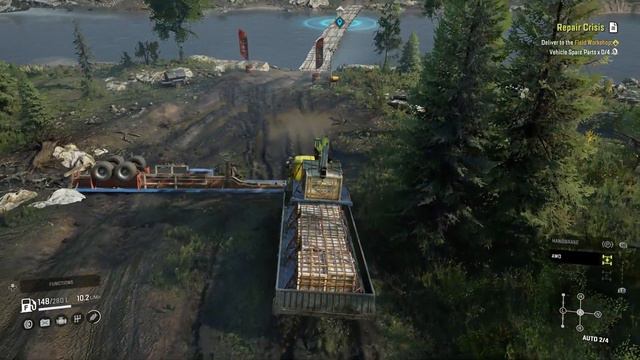 Repair Crisis Driving With 4 Cargo Don't Tip New Snowrunner Phase 7 Burning Mill DLC смотреть онлайн