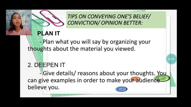 Expressing One's Belief or Opinion - Simple video lesson by Riena P. Salabao смотреть онлайн