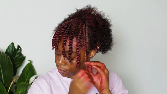 How I Colored My Hair Red With No Dye | CurlSmith Hair Makeup - Ruby