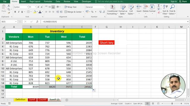 How to Sum a Column & Row in MS Excel смотреть онлайн