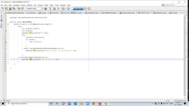 Java tutorial -27 | program of java by using Exception handling keywords try , catch ,finally смотреть онлайн
