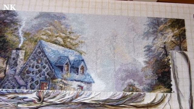 Вышивка гобелена Luca-s G409 5й отчет(4,5лист) смотреть онлайн