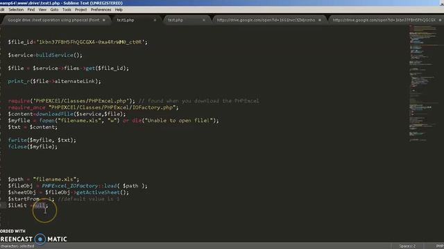 Google drive sheet operation using phpexcel (Reading Sheet and updating database) part 2 смотреть онлайн