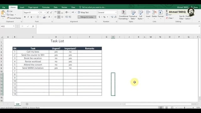 EISENHOWER (PRIORITY) MATRIX IN MS EXCEL | HOW TO PRIORITIZE YOUR TASK LIST IN 7 MINUTES смотреть онлайн
