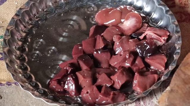 Cooking On A Snowy Day In The Village! Cooking Heart And Liver With Vegetables.