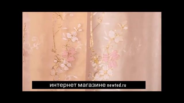 Розовый комплект штор с тюлью в интернет магазине штор NewTed.ru смотреть онлайн