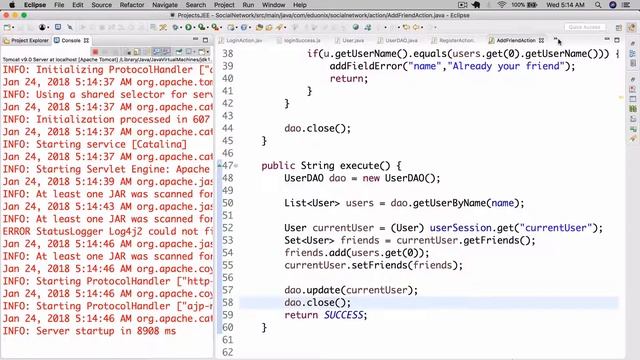 Projects In Enterprise Java | Creating A Social Network | Part 8 | Eduonix смотреть онлайн
