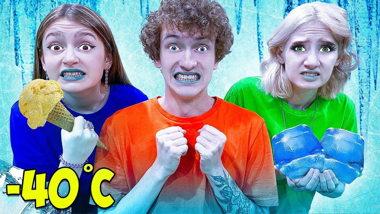 Кто Последний ЗАМЕРЗНЕТ Челлендж !! смотреть онлайн