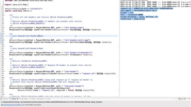 Injecting HTTP Headers using Spring Framework's @RequestHeader annotation. смотреть онлайн