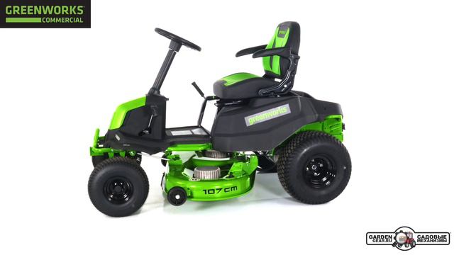 Обзор аккумуляторного мини-райдера Greenworks GC82LT107: экологичность и удобство для вашего участка смотреть онлайн