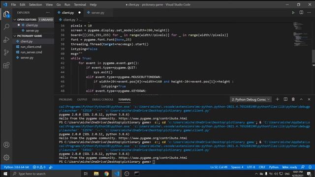 Making a pictionary game in python using pygame part 3 | tutorial for beginners | python project смотреть онлайн